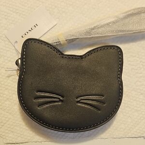 Coach Black Cat-Shaped Pouch